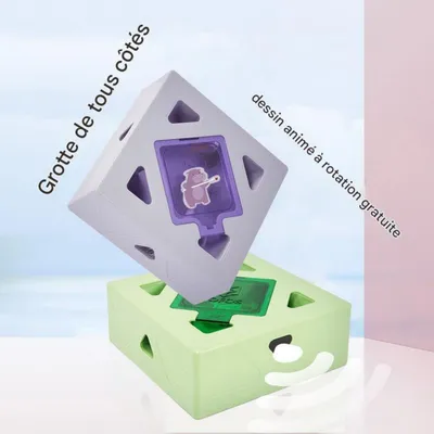 Zoomtopia Jouet interactif automatique pour chat plumes USB blanc