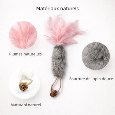 MCBOSON Lot de 3 Carottes Fourrure Vraie Matatabi Anti-Stress