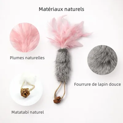 MCBOSON Lot de 3 Carottes Fourrure Vraie Matatabi Anti-Stress