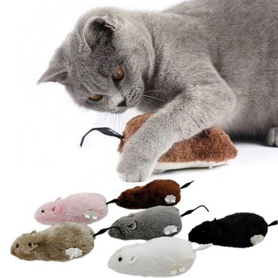Zoomtopia Jouet souris mécanique à remonter pour chat et chien gris