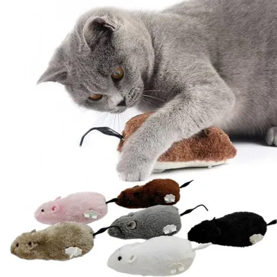 Zoomtopia Jouet souris mécanique à remonter pour chat et chien gris Zoomtopia Jouet souris mécanique à remonter pour chat et chien gris