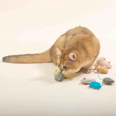 FurryFusion Jeu de souris en peluche pour chat
