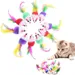 PetTribes - 10 Jouets Souris Chat avec Plumes et Sonnette
