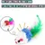 PetTribes - 10 Jouets Souris Chat avec Plumes et Sonnette