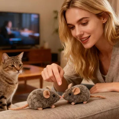 ZooVenture Jouet Souris Chat Mimique Realiste