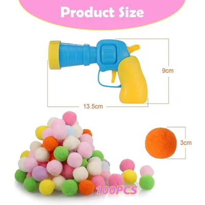 PetTribes 100 Balles Peluches Chat avec Lanceur Interactif
