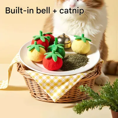 FurryFusion Jouet de tomate pour chat