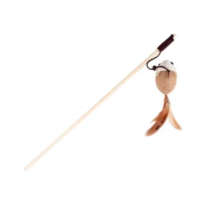 FurryFusion Baton pour chat avec souris sonore