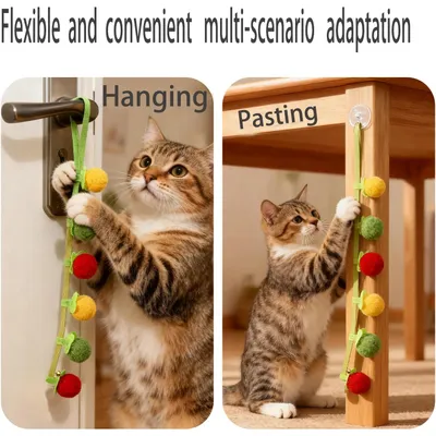 MCBOSON Jouet pour chat en suspension interactif pack de 2