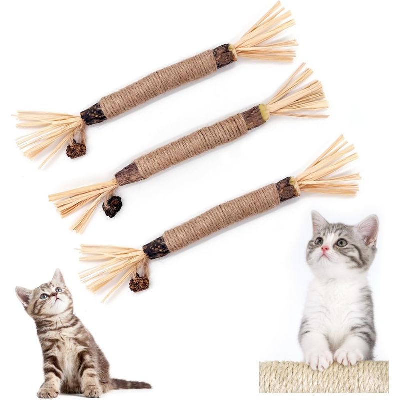 Zoomtopia Bâtonnets herbe à chat dentaire haleine lot 3 pièces