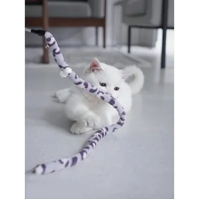 PetTribes Baguette Teaser Chat Violet,Jouet Interactif Chaton