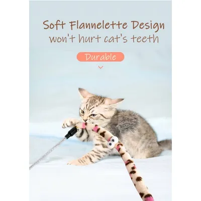 PetTribes Baguette Teaser Chat Violet,Jouet Interactif Chaton