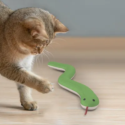PetTribes Serpent Peluche Interactif Chat Anti-Ennui