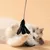 FurryFusion Bâton à plumes pour chat avec tête interchangeable et ventouse