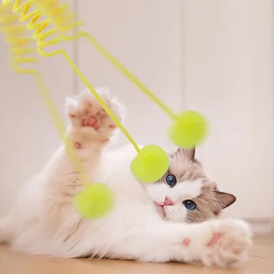 MCBOSON Lot de 3 balles de peluche suspendues avec cloches pour chat MCBOSON Lot de 3 balles de peluche suspendues avec cloches pour chat