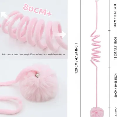 MCBOSON Lot de 3 balles de peluche suspendues avec cloches pour chat MCBOSON Lot de 3 balles de peluche suspendues avec cloches pour chat