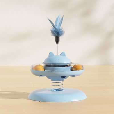 FurryFusion Boîte de jouets automatique pour chat bâton, plateau et balles
