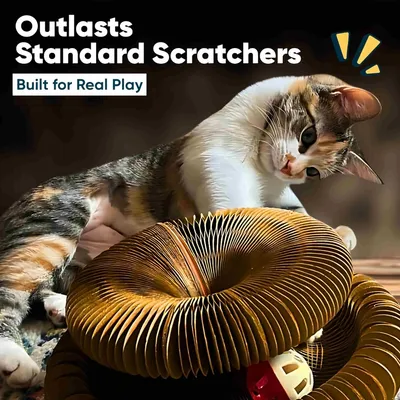 FurryFusion Jouet interactif pour chat avec griffeuse en carton FurryFusion Jouet interactif pour chat avec griffeuse en carton