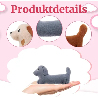 PetTribes Ensemble 3 Coussins Bouillotte Teckel Doux 14cm Enfants Adulte