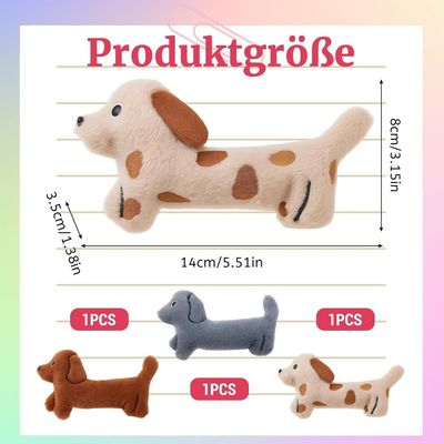 PetTribes Ensemble 3 Coussins Bouillotte Teckel Doux 14cm Enfants Adulte
