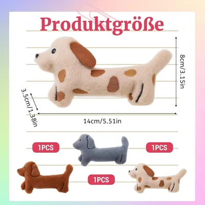 PetTribes Ensemble 3 Coussins Bouillotte Teckel Doux 14cm Enfants Adulte