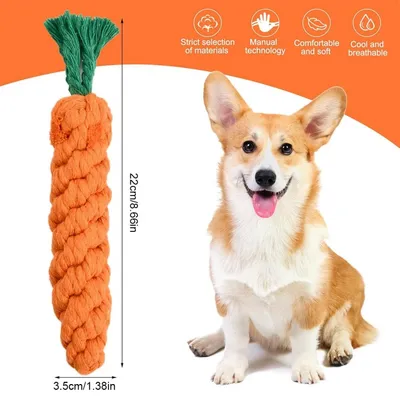 PetTribes Jouet à Mâcher Corde Carotte