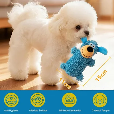 ZooVenture Jouet Chien Jaune Bleu 2P Son