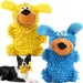 ZooVenture Hund Spielzeug Gelb Blau 2St Quietscher