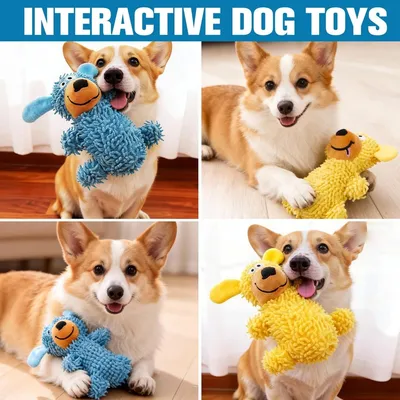 ZooVenture Jouet Chien Jaune Bleu 2P Son