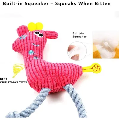 ZooVenture Jouet Cerf Rouge Chien Morsure