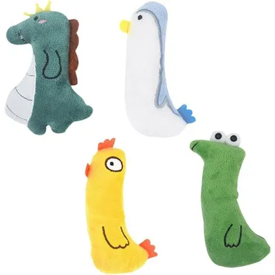 ZooVenture Lot 4 Jouets Peluche Chat Colorés