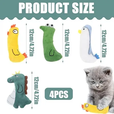 ZooVenture Lot 4 Jouets Peluche Chat Colorés