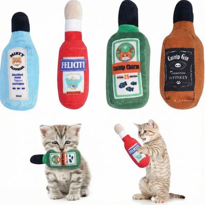 ZooVenture Lot 4 Jouets Chat Bouteille Biere