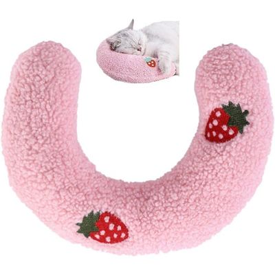 PetTribes Oreiller en U pour Chat Forme Demi-Donut