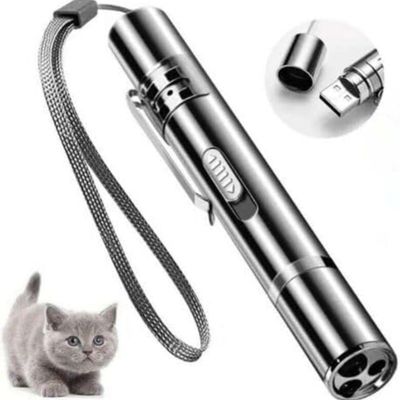 MCBOSON Rechargeable USB Stylo Compact Pointeur Lumineux Jouet Chat