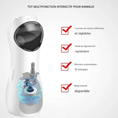Zoomtopia Jouet laser automatique pour chat trajectoire aléatoire