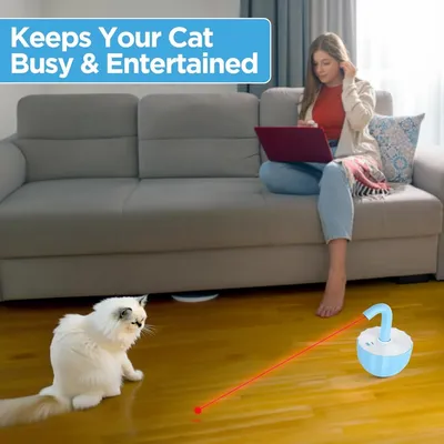 MCBOSON jouet laser auto-stimulant bleu pour chats