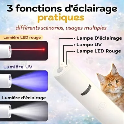 MCBOSON 7 modes rechargeable USB-C jouet laser chat