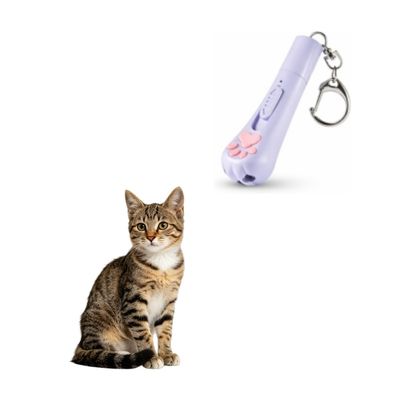 MCBOSON 3 modes réglables recharge USB bleu neptune laser chat chien