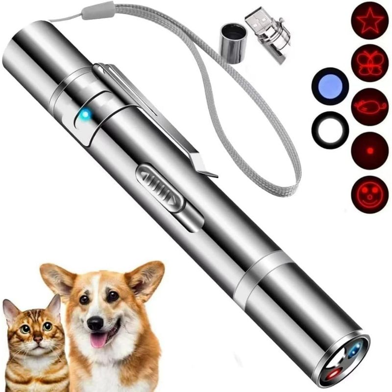 PetTribes Spielzeug Laser Chat, 3 Modi 5 Muster, USB wiederaufladbar