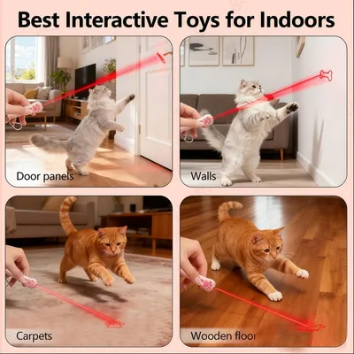 PetTribes Jouet Interactif Chat Poursuite Laser Portable