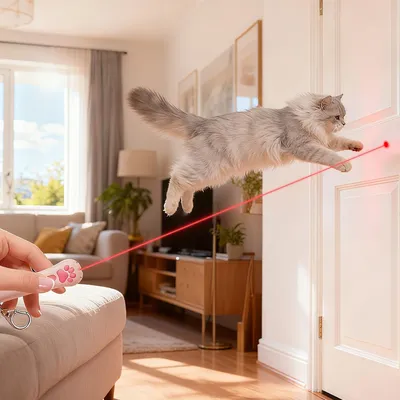 PetTribes Jouet Interactif Chat Poursuite Laser Portable