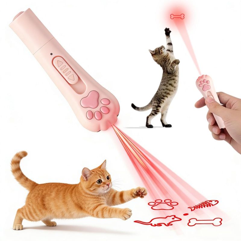 PetTribes Interaktives Katzenspielzeug Laser Jagdspiel