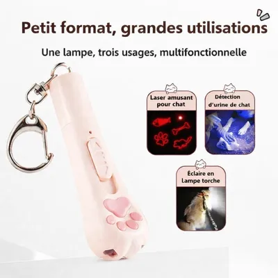 MCBOSON 3 modes réglables USB rose moustiques laser chats chiens