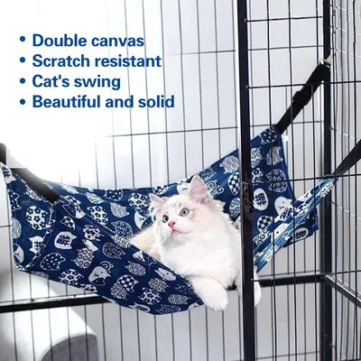 Hamac pour Chat PetTribes - Coton Doux, Supporte 6kg
