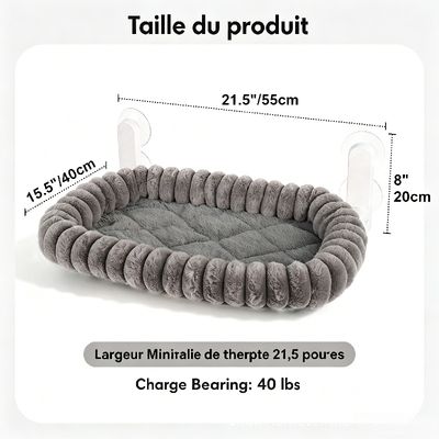 HausPets Hamac pour fenêtre pliable Blanc,55×40cm