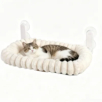 HausPets Hamac pour fenêtre pliable Blanc,55×40cm