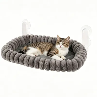 HausPets Hamac pour fenêtre pliable Blanc,55×40cm