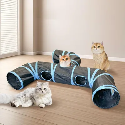 Tunnel de Jeu Pliant pour Chat - Stimule la Curiosité