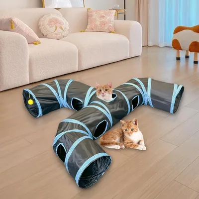 Tunnel de Jeu Pliant pour Chat - Stimule la Curiosité